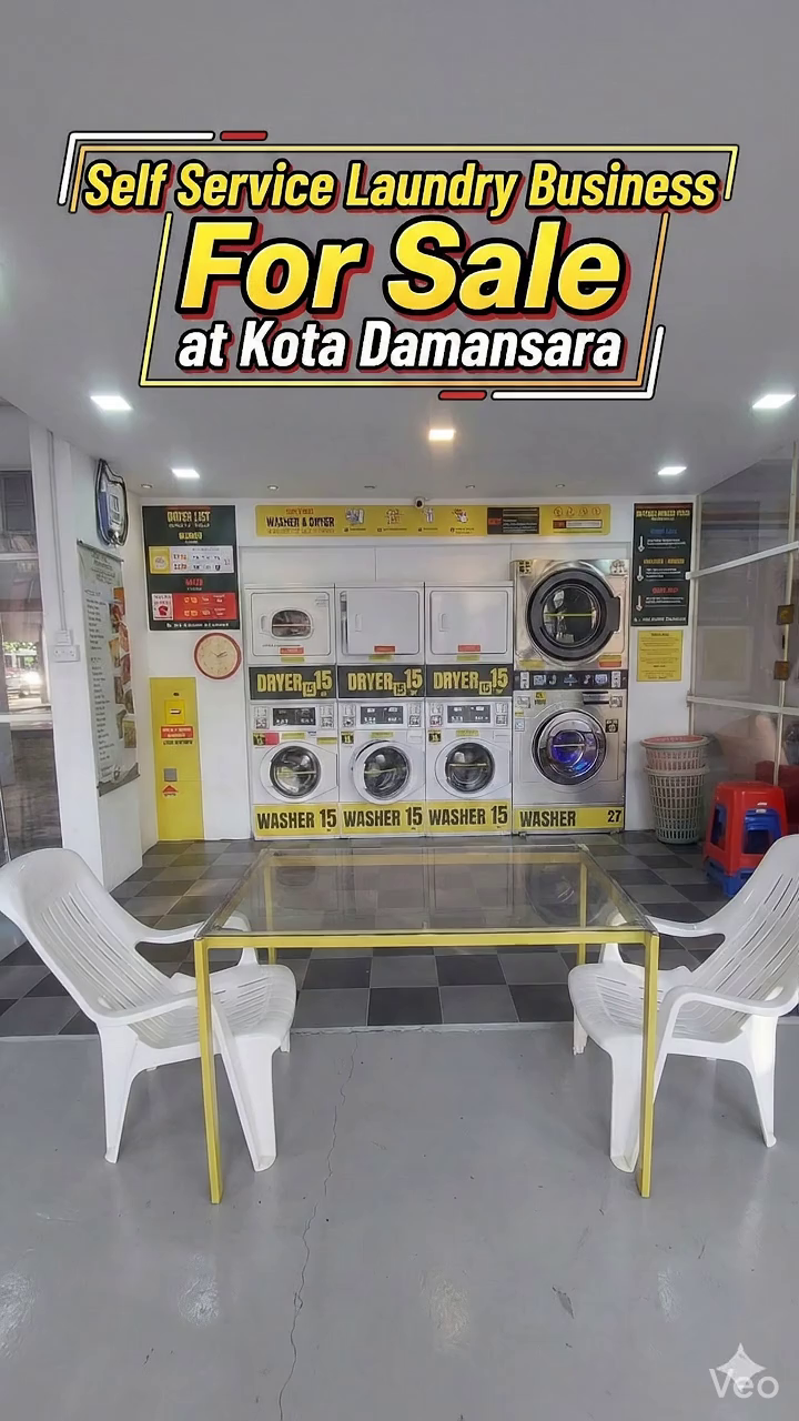 🧺 Self-Service Laundry Business Urgent For Sale – Kota Damansara